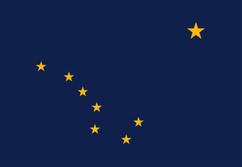 The flag of Alaska, a state in the USA, with accurate proportions and official colors.