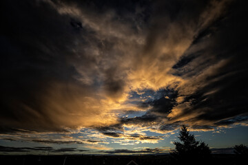 Sunrise over Laramie Range;  Wyoming