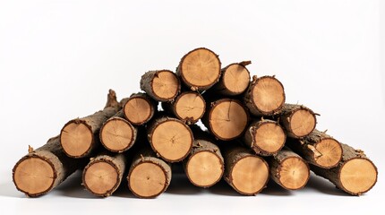 Fototapeta premium pile of wood logs 