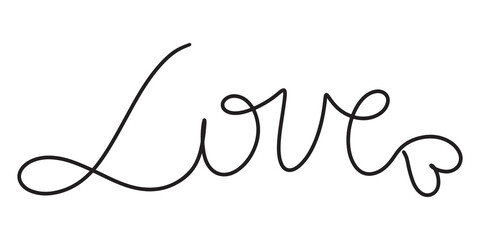 Heartfelt expression of love with a minimalist design showcasing the word love in elegant script