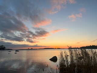 Sunset in Lautassari, Helsinki, Finland