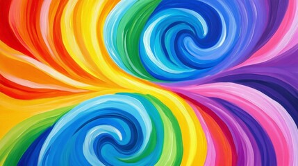 Vibrant Swirling Colors Creating Dynamic Abstract Art Composition