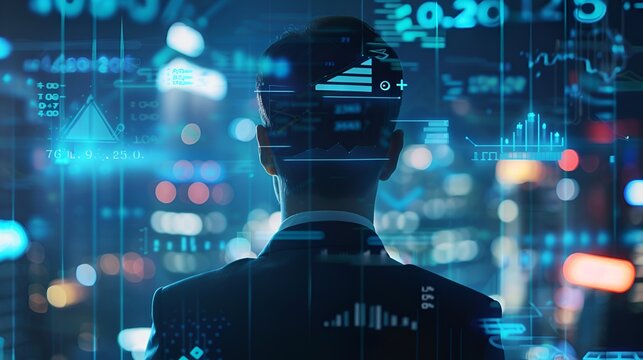 In 2025, men examine the mrkt trnd grth's grf.