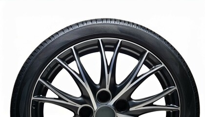 Obraz premium car wheel isolated on white