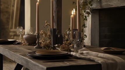 Rustic Elegance: A Warm and Inviting Dining Experience