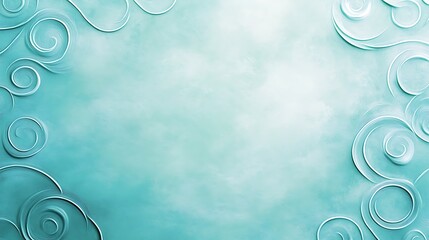 Aqua Swirls Abstract Background Design