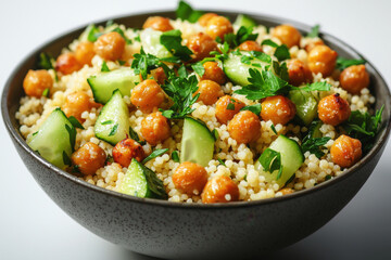 Couscous Salad with Roasted Chickpeas