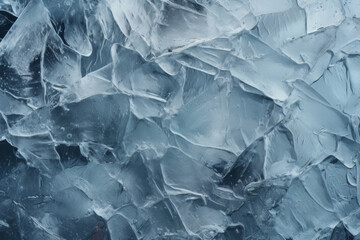 Obraz premium Processed collage of blue cold cracked ice surface texture. Background for banner, backdrop
