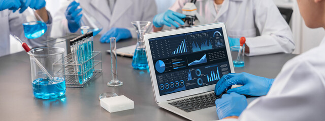 Business data dashboard provide business intelligence analytic for marketing strategy planning...