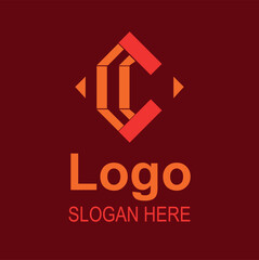 Simbol logo design of a letter c brand