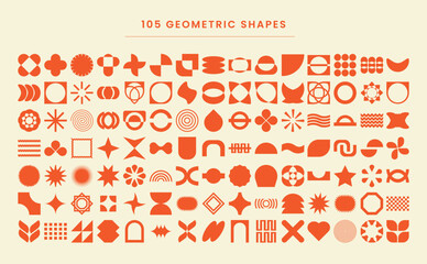 abstract geometric shapes. Brutal contemporary figure primitive elements