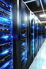Obraz premium High-tech servers emphasize the importance of data centers.