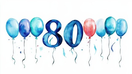 Perfect for invitations and decorations for an 80th birthday party.