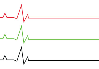 Flatline Heartbeat Vector - Clean EKG Line Design for Medical Use