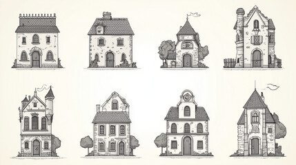 line drawings of medieval 