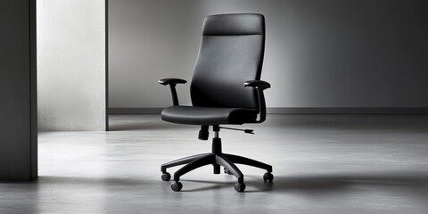 An office chair representing a vacant position in the job market. 