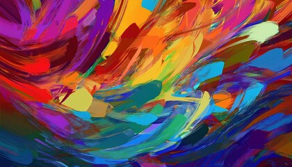 Vibrant Abstraction A Spectacle of Color and Texture in a Bold, Artistic Expression of the Modern Movement