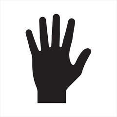 hand silhouette on white background
