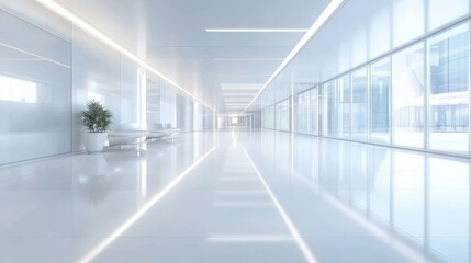 Fototapeta premium Contemporary Office Building Lobby Ambiance