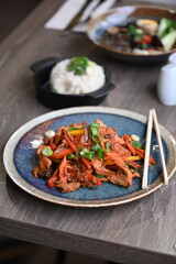 fried rice with pork, korean food