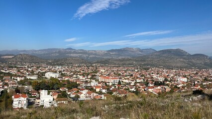 View of Podgorica on a clear day. High quality photo