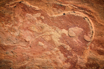 Sandstone Patterns and Textures in Zion Park Top-Down View