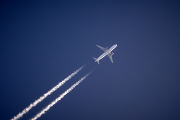An airplane in the sky