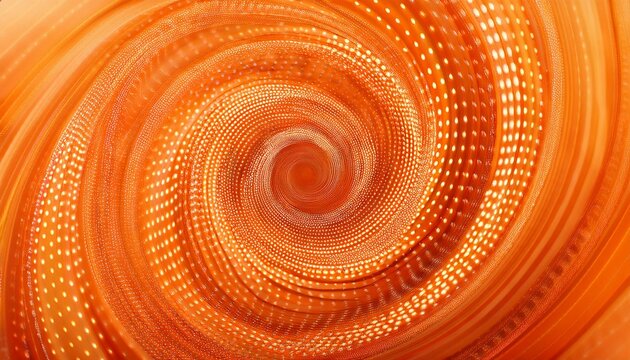 Abstract swirling orange vortex.  Intricate design.