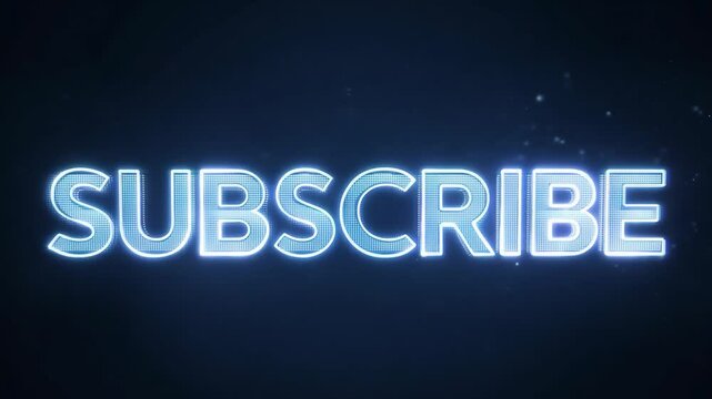The word "subscribe" is displayed in blue letters. It is a word that is commonly used in the context of online content or services