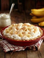 Scrumptious Banana Cream Pie: A Sweet Delight for Every Occasion.  Homemade Recipe for a Perfect Treat. Enjoy this Creamy Banana Pie.