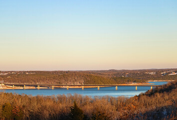 Sunset over Norfork Lake in Arkansas 