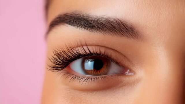 Closeup of female beautiful eyes. Good vision and eyes health. Vision testing, contact lens wearing and ophthalmology concept. Medical laser eye correction, vision correction, lasik treatment