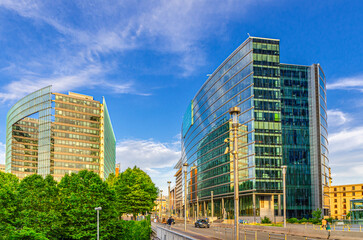 Lex building high-rise of government offices and Charlemagne Representation of the European...