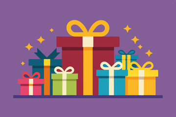 gift boxes vector illustration