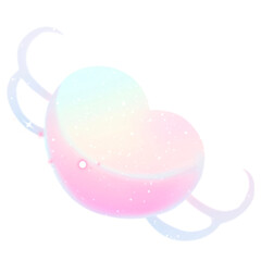 Pink heart with wings