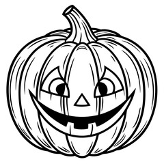halloween pumpkin head vector