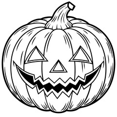 halloween pumpkin isolated on white background