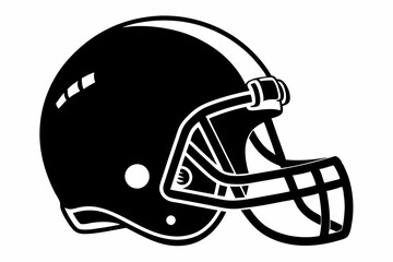 Fototapeta premium American football helmet silhouette vector