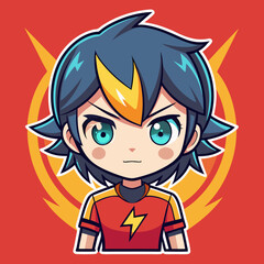 anime style of a cute character