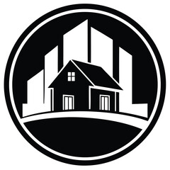 Professional real estate logo vector art illustration for business branding and company identity. Clean, modern, and creative design for realty, property, and corporate needs.