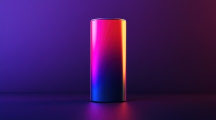 Vibrant Gradient Can Mockup:  A Sleek, Modern Design for Product Presentation
