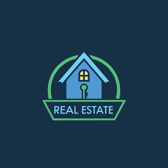 Professional real estate logo vector art illustration for business branding and company identity. Clean, modern, and creative design for realty, property, and corporate needs.