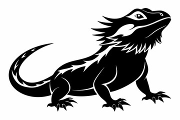  bearded dragon  silhouetted 