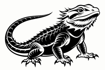 bearded dragon silhouette