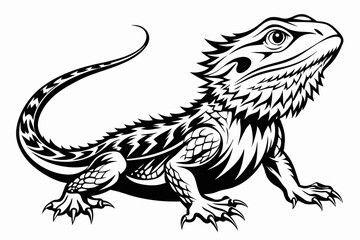 bearded dragon silhouette