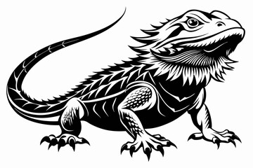 bearded dragon silhouette