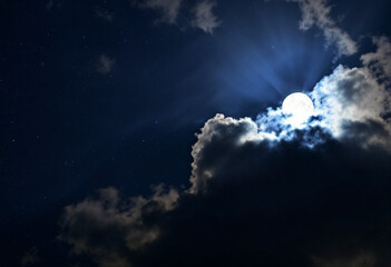 Obraz premium Moonlight wallpaper. full moon background