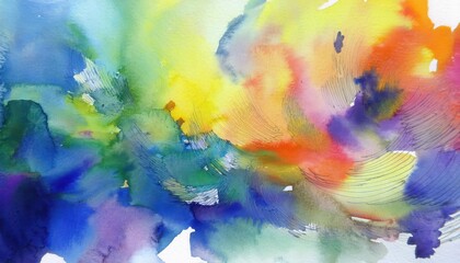 Vibrant Watercolor Abstraction A HandPainted Masterpiece, Blending Color and Movement with Artistic Freedom on at