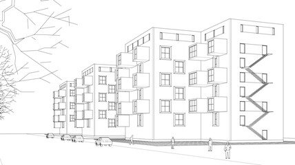 house with consoles urban development