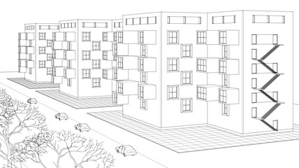 house with consoles urban development